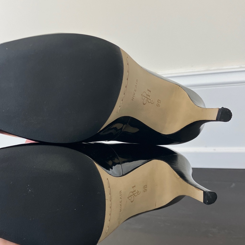 Cole Haan x NikeAir Black Patent Peep Toe 3” Heels Women’s Size 9B - Picture 5 of 5